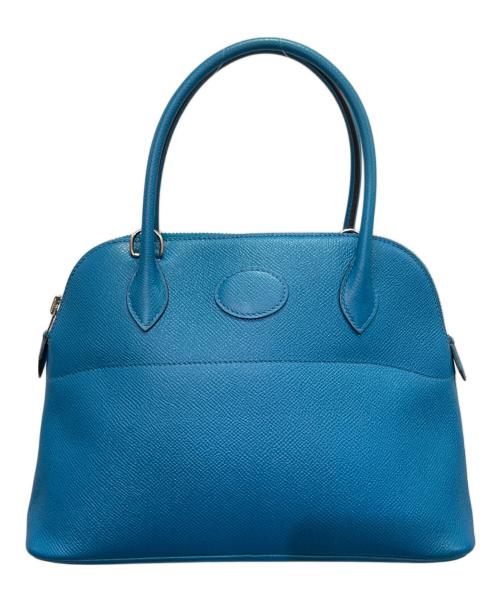 HERMES（エルメス）HERMES (エルメス) ボリード27/シルバー具/エプソン/ブルーイズミール/□R刻印 ブルーイズミール サイズ:27の古着・服飾アイテム