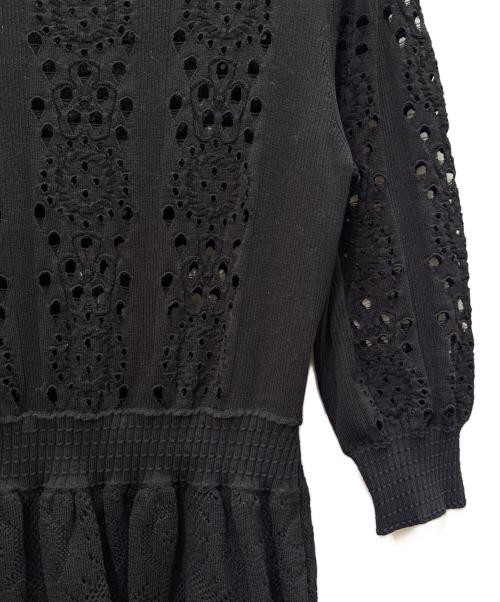 CHANEL（シャネル）CHANEL (シャネル) CCボタン コットンニットワンピース ブラック サイズ:36の古着・服飾アイテム