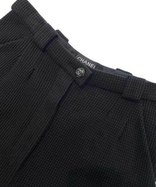 CHANEL（シャネル）CHANEL (シャネル) 七分丈 ワイドパンツ ブラック サイズ:36の古着・服飾アイテム