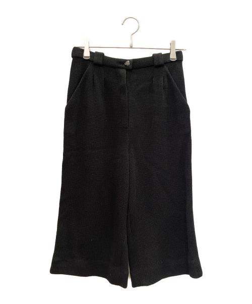 CHANEL（シャネル）CHANEL (シャネル) 七分丈 ワイドパンツ ブラック サイズ:36の古着・服飾アイテム