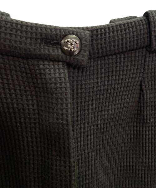 CHANEL（シャネル）CHANEL (シャネル) 七分丈 ワイドパンツ ブラック サイズ:36の古着・服飾アイテム