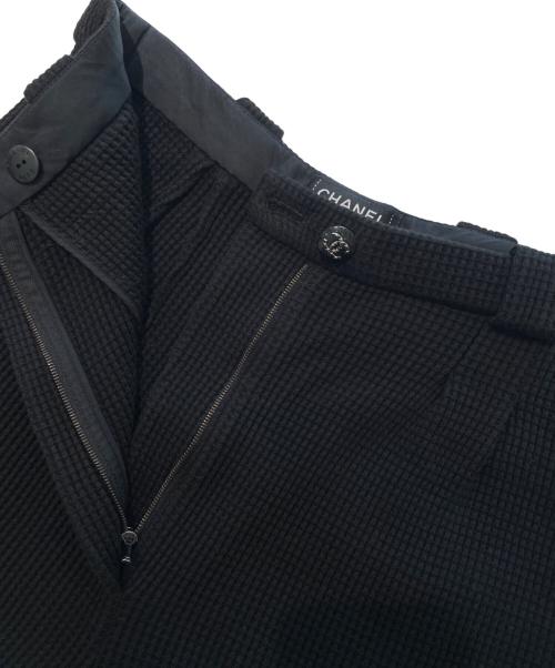 CHANEL（シャネル）CHANEL (シャネル) 七分丈 ワイドパンツ ブラック サイズ:36の古着・服飾アイテム