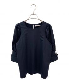 VIRINA（ヴィリーナ）の古着「七分袖ブラウス」｜ネイビー