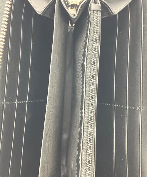 GUCCI（グッチ）GUCCI (グッチ) GGスプリーム ラウンドファスナーロングウォレット ベージュ×ブラック サイズ:‐の古着・服飾アイテム