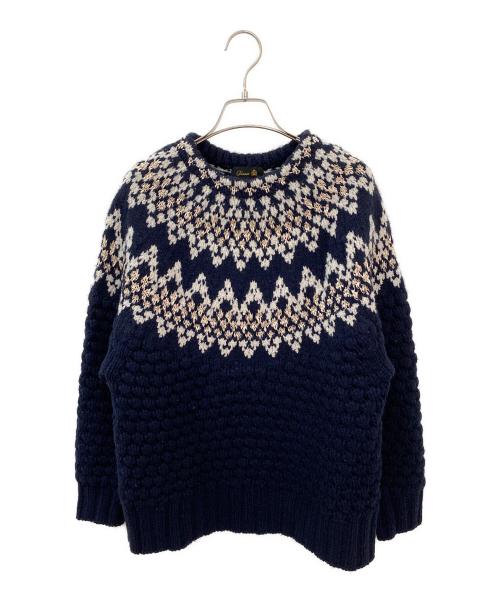 DRAWER（ドゥロワー）DRAWER (ドゥロワー) ノルディックニット ネイビー サイズ:Freeの古着・服飾アイテム