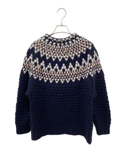 DRAWER（ドゥロワー）DRAWER (ドゥロワー) ノルディックニット ネイビー サイズ:Freeの古着・服飾アイテム