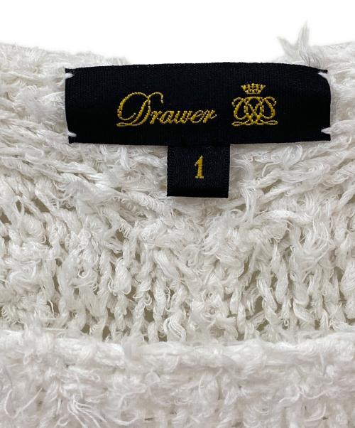 DRAWER（ドゥロワー）DRAWER (ドゥロワー) ローゲージシャギーニット ホワイト サイズ:1の古着・服飾アイテム
