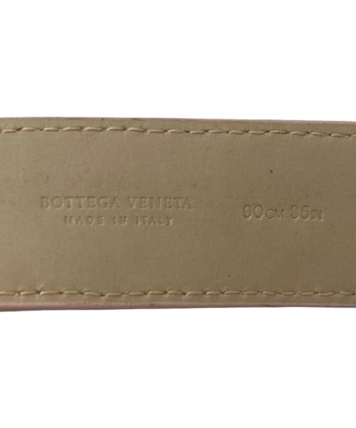 BOTTEGA VENETA（ボッテガベネタ）BOTTEGA VENETA (ボッテガベネタ) イントレチャート レザーベルト ピンクの古着・服飾アイテム