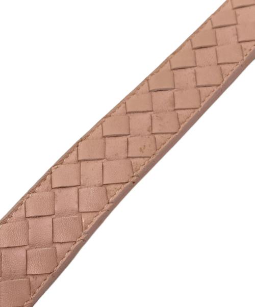 BOTTEGA VENETA（ボッテガベネタ）BOTTEGA VENETA (ボッテガベネタ) イントレチャート レザーベルト ピンクの古着・服飾アイテム
