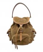 MIU MIUミュウミュウ）の古着「ミニバックパック」｜シナモン