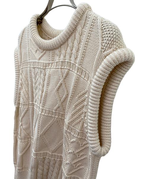 GALERIE VIE（ギャルリーヴィー）GALERIE VIE (ギャルリーヴィー) ガンジーニット ベスト アイボリー サイズ:Freeの古着・服飾アイテム