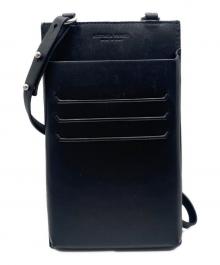 BOTTEGA VENETA（ボッテガベネタ）の古着「カードケース付きフォンフォルダー」｜ブラック