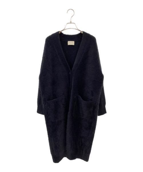 UNITED ARROWS（ユナイテッドアローズ）UNITED ARROWS (ユナイテッドアローズ) フォックス カシミヤ ロングカーディガン ブラック サイズ:Freeの古着・服飾アイテム