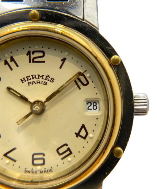 HERMES（エルメス）HERMES (エルメス) クリッパー クォーツ アイボリー文字盤 腕時計 アイボリー文字盤 サイズ:15.5cmの古着・服飾アイテム
