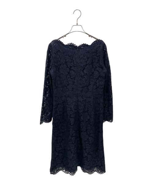 VALENTINO（ヴァレンティノ）VALENTINO (ヴァレンティノ) レースワンピース ネイビー サイズ:46の古着・服飾アイテム