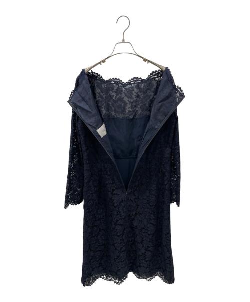 VALENTINO（ヴァレンティノ）VALENTINO (ヴァレンティノ) レースワンピース ネイビー サイズ:46の古着・服飾アイテム