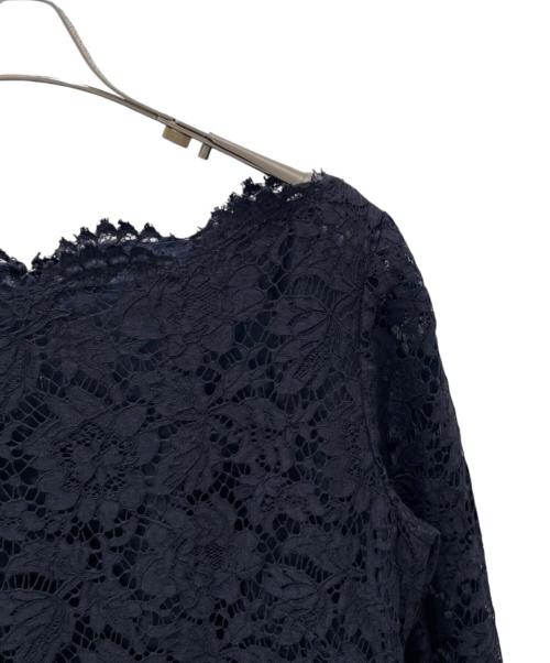 VALENTINO（ヴァレンティノ）VALENTINO (ヴァレンティノ) レースワンピース ネイビー サイズ:46の古着・服飾アイテム