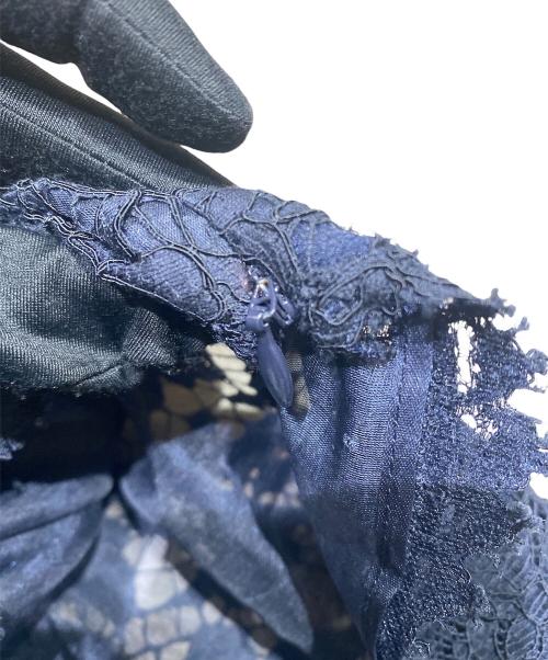 VALENTINO（ヴァレンティノ）VALENTINO (ヴァレンティノ) レースワンピース ネイビー サイズ:46の古着・服飾アイテム