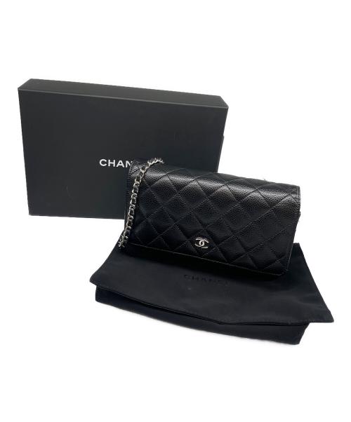 CHANEL（シャネル）CHANEL (シャネル) マトラッセ チェーンウォレット ブラックの古着・服飾アイテム
