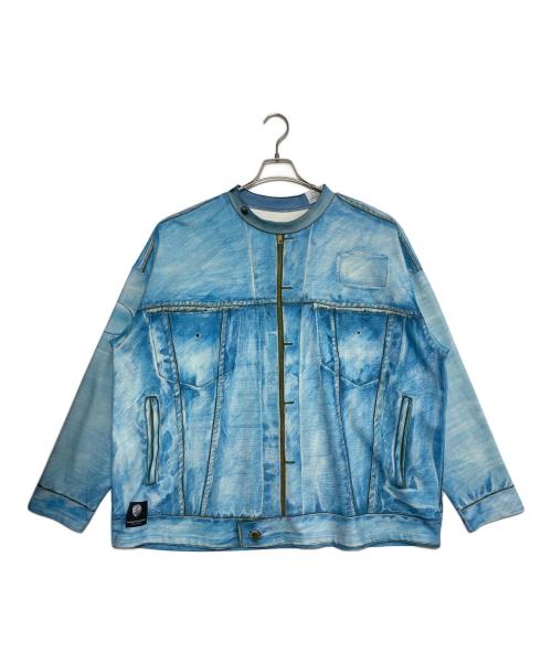 TALKING ABOUT THE ABSTRACTION（トーキング アバウト ジ アブストラクション）TALKING ABOUT THE ABSTRACTION (トーキング アバウト ジ アブストラクション) ART REPLICA MOCK NECK スカイブルー サイズ:Lの古着・服飾アイテム