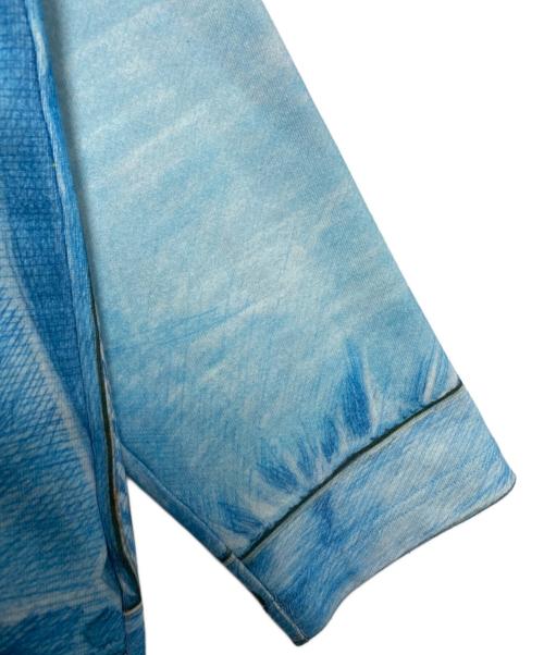 TALKING ABOUT THE ABSTRACTION（トーキング アバウト ジ アブストラクション）TALKING ABOUT THE ABSTRACTION (トーキング アバウト ジ アブストラクション) ART REPLICA MOCK NECK スカイブルー サイズ:Lの古着・服飾アイテム