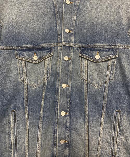 BALENCIAGA（バレンシアガ）BALENCIAGA (バレンシアガ) Back logo embroidered sweatshirt スカイブルー×グレー サイズ:2の古着・服飾アイテム