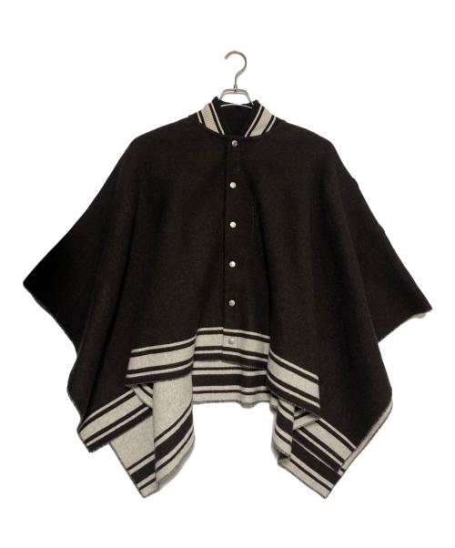 KENZO（ケンゾー）KENZO (ケンゾー) ウールポンチョ ブラウン サイズ:FREEの古着・服飾アイテム