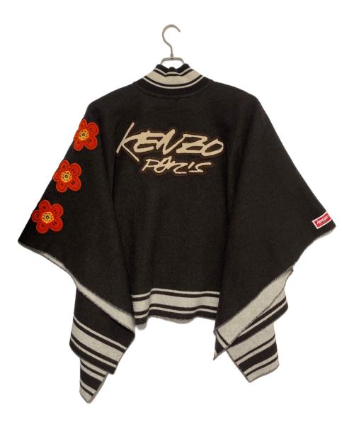 KENZO（ケンゾー）KENZO (ケンゾー) ウールポンチョ ブラウン サイズ:FREEの古着・服飾アイテム