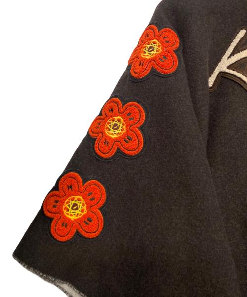 KENZO（ケンゾー）KENZO (ケンゾー) ウールポンチョ ブラウン サイズ:FREEの古着・服飾アイテム