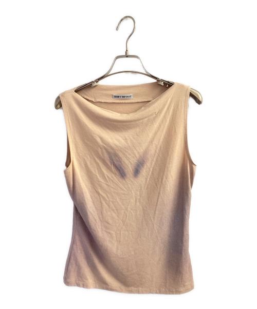 ISSEY MIYAKE（イッセイミヤケ）ISSEY MIYAKE (イッセイミヤケ) ノースリーブラメカットソー ベージュ サイズ:2の古着・服飾アイテム