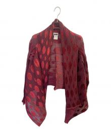 ISSEY MIYAKE FETE（イッセイミヤケフェット）の古着「プリーツカーディガン」｜ブラウン