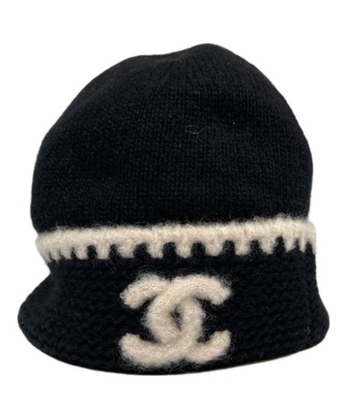 CHANEL（シャネル）CHANEL (シャネル) ココマーク ニット帽 ブラック サイズ:FREEの古着・服飾アイテム