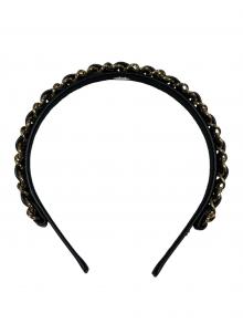 CHANEL（シャネル）の古着「ラムスキン カチューシャ　」｜ブラック