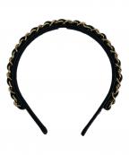 CHANELシャネル）の古着「ラムスキン カチューシャ　」｜ブラック
