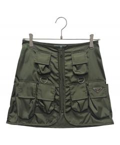 中古・古着通販】PRADA (プラダ) ロゴプレートナイロンスカート