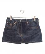 PRADAプラダ）の古着「デニムスカート」｜インディゴ