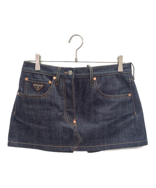 PRADA（プラダ）PRADA (プラダ) デニムスカート インディゴ サイズ:38の古着・服飾アイテム