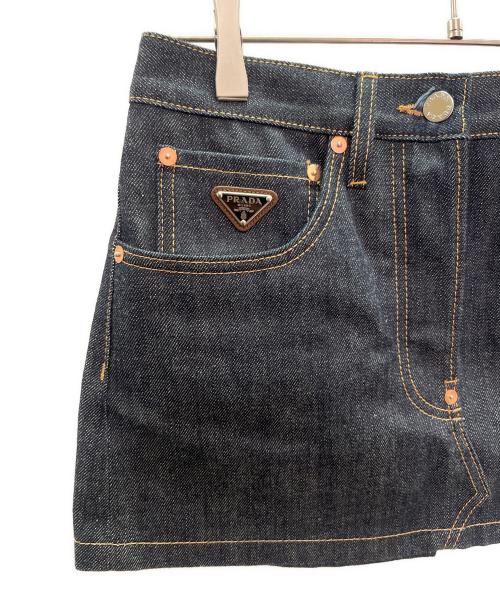 PRADA（プラダ）PRADA (プラダ) デニムスカート インディゴ サイズ:38の古着・服飾アイテム
