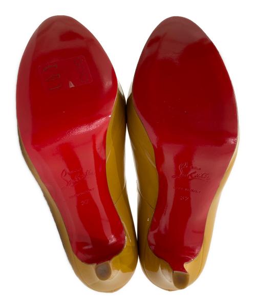 Christian Louboutin（クリスチャン・ルブタン）Christian Louboutin (クリスチャン・ルブタン) パテントハイヒールパンプス キャメル サイズ:37の古着・服飾アイテム