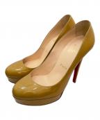 Christian Louboutinクリスチャン・ルブタン）の古着「パテントハイヒールパンプス」｜キャメル