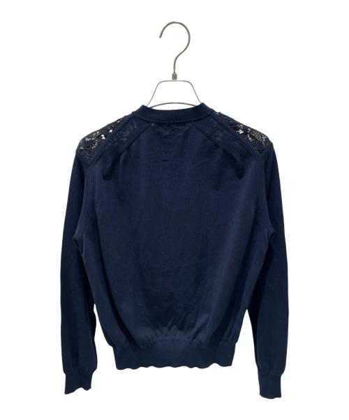 DRAWER（ドゥロワー）DRAWER (ドゥロワー) レースカーディガン ネイビー サイズ:1の古着・服飾アイテム