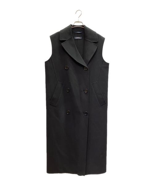 'S Max Mara（エスマックスマーラ）'S Max Mara (エスマックスマーラ) ダブルフェイス ウール ジレ/23927603336 ブラック サイズ:36の古着・服飾アイテム