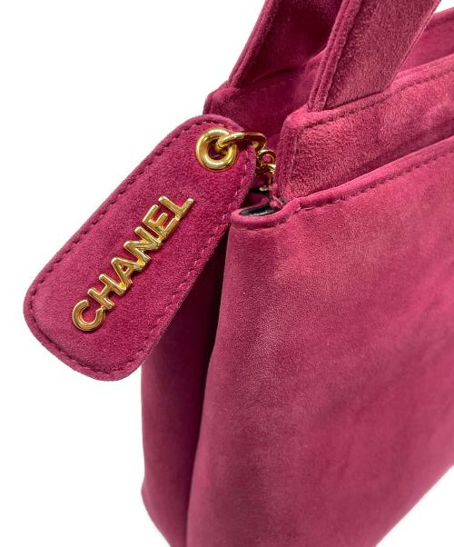 CHANEL（シャネル）CHANEL (シャネル) ターンロック ベロアハンドバッグ ピンクの古着・服飾アイテム
