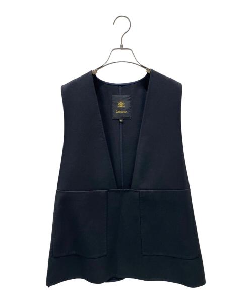 DRAWER（ドゥロワー）DRAWER (ドゥロワー) Vネック ウールケヌキジレ ブラック サイズ:36の古着・服飾アイテム