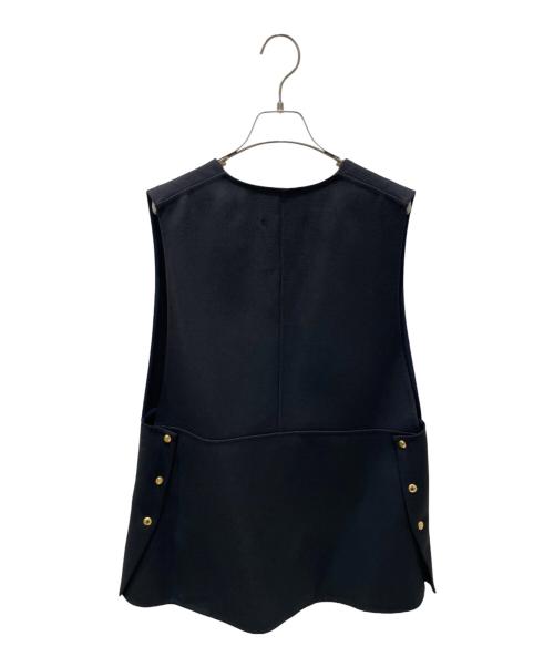 DRAWER（ドゥロワー）DRAWER (ドゥロワー) Vネック ウールケヌキジレ ブラック サイズ:36の古着・服飾アイテム