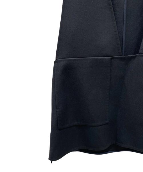 DRAWER（ドゥロワー）DRAWER (ドゥロワー) Vネック ウールケヌキジレ ブラック サイズ:36の古着・服飾アイテム