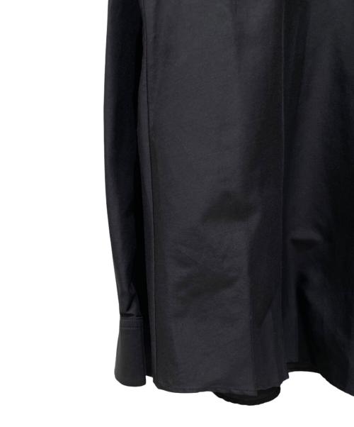 DRAWER（ドゥロワー）DRAWER (ドゥロワー) 22SS ダブルフリルカラーブラウス ブラック サイズ:36の古着・服飾アイテム