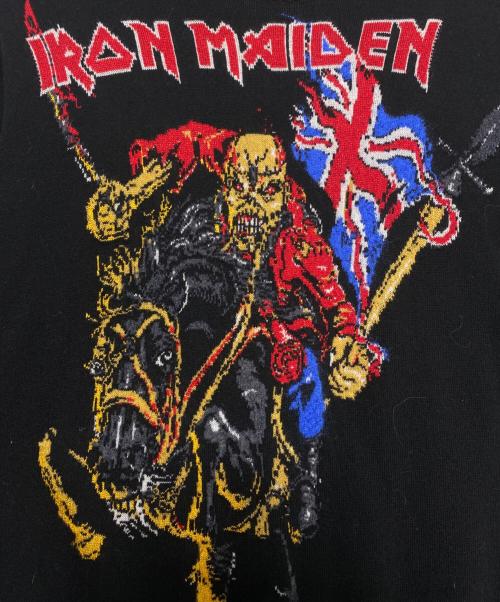 beautiful people（ビューティフルピープル）beautiful people (ビューティフルピープル) rock knit IRON MAIDEN ブラック サイズ:210の古着・服飾アイテム