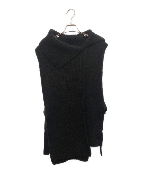 Y's（ワイズ）Y's (ワイズ) MOHAIR WOOL COMBINATION KNIT VEST ブラック サイズ:-の古着・服飾アイテム