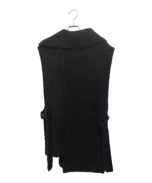 Y's（ワイズ）Y's (ワイズ) MOHAIR WOOL COMBINATION KNIT VEST ブラック サイズ:-の古着・服飾アイテム